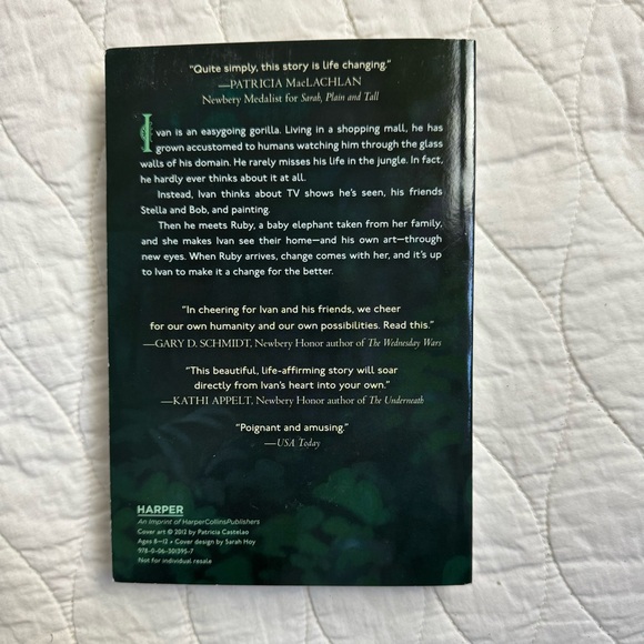 The One and Only Ivan - Paperback By Applegate, Katherine Newbery Award Winner - Picture 3 of 8